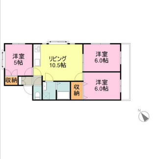 【間取り】 | 観音台テラスハウスＷ棟