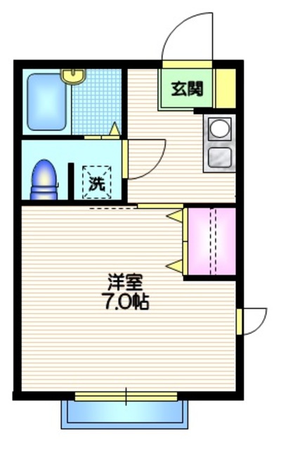 Ｔ’ｓ　ｃｏｕｒｔ　鷹番の間取り|★角部屋２面採光★
