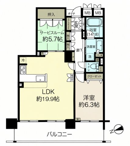 エイヴィスタワー西宮の間取り
