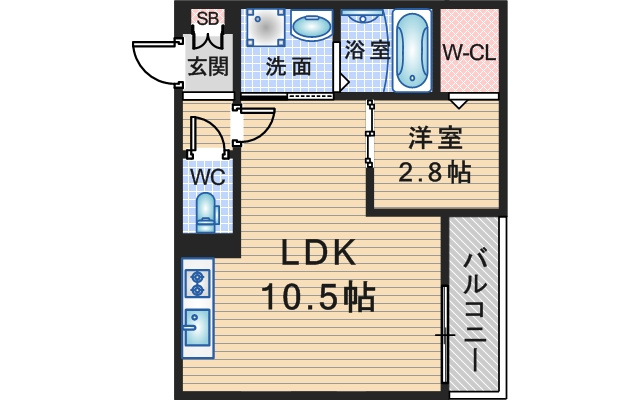 Louis Apartment豊中蛍池イーストの間取り
