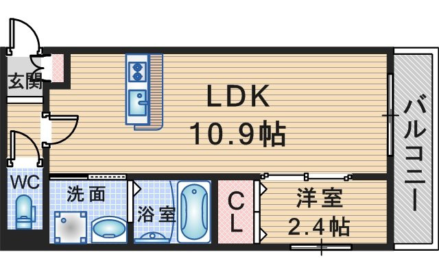 Louis Apartment豊中蛍池イーストの間取り