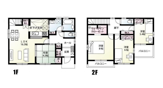 鴻巣市登戸　新築一戸建て　2区画　02の間取り|【全2棟・2号棟】鴻巣市登戸　新築一戸建て　2区画　02・4LDK・土地面積184.27m2・建物面積105.16m2