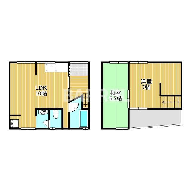 北条町1丁目貸家の間取り