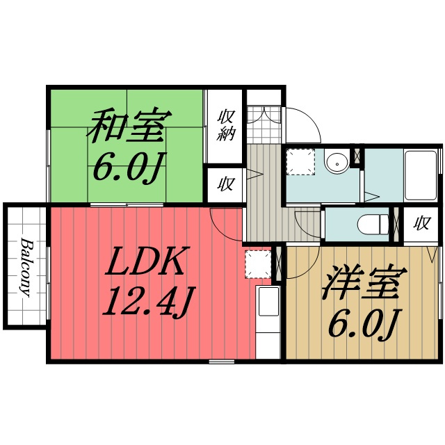 【間取り】 | ハイツ美しが丘　Ⅱ