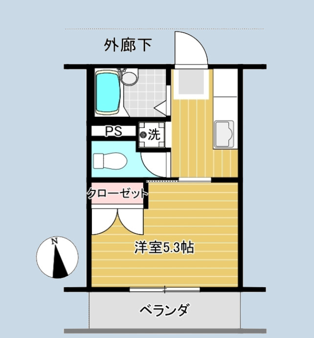 グロウスヤベハイツⅠの間取り