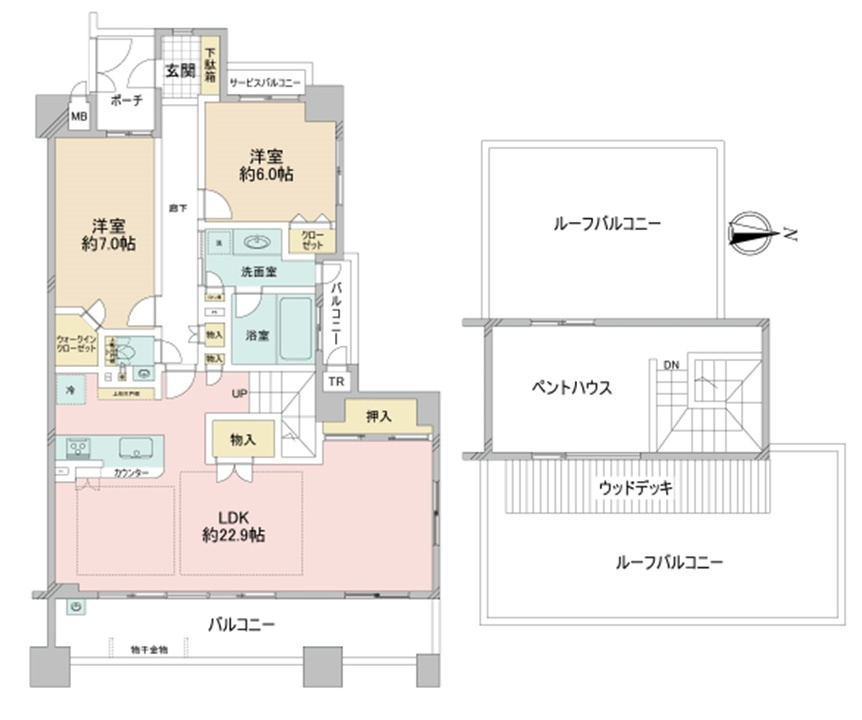アーバニスフレア森北グランヒルズの間取り|こだわりの「広がり」と「ゆとり」。家族と過ごす時間を大切にした住空間。
