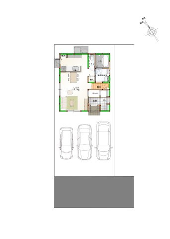 高知市百石町4丁目 ⑬ 新築戸建ての区画図|⑬