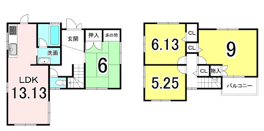 加古川市加古川町中津　中古戸建の間取り|4LDKです。