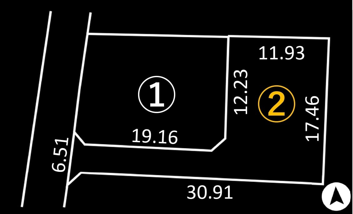 佐久市安原1期2号地の土地図