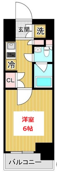 【間取り】 | ルーブル川崎六番館 | お部屋の間取りです。