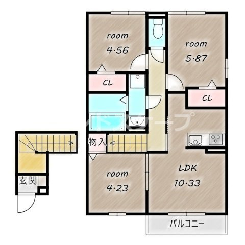 サニーフラットの間取り|高崎、前橋エリアのお部屋探しはエンドスケープまで！お客様の理想お聞かせ下さい♪