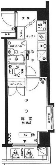 エスコート芝浦の間取り|間取りです。