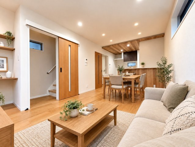 柳川町2丁目の居間・リビング|※家具はイメージ