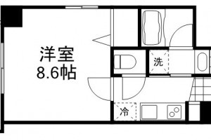 月光　岡山市役所前の間取り