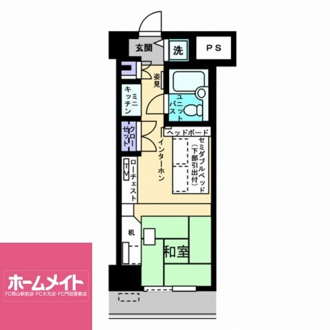 アルファコンフォート岡山の間取り