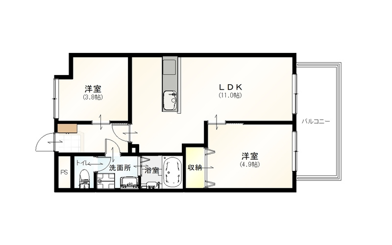 表町ヴィレッジハレノワ通り　の間取り