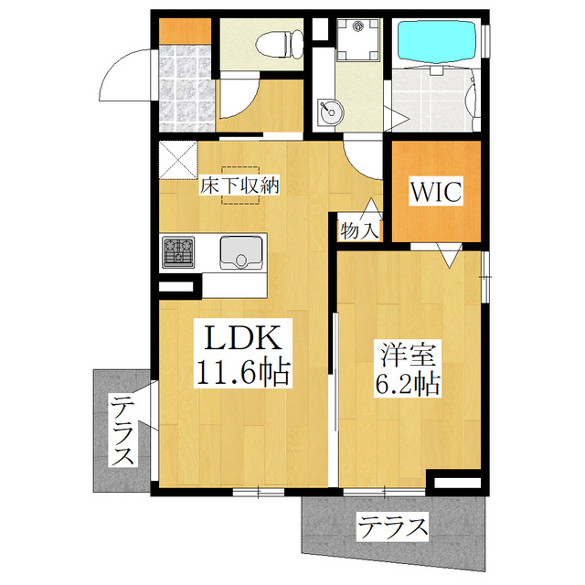 Ｄ－ｒｏｏｍ西ヶ原の間取り|WIC完備☆人気の１ＬＤＫ☆