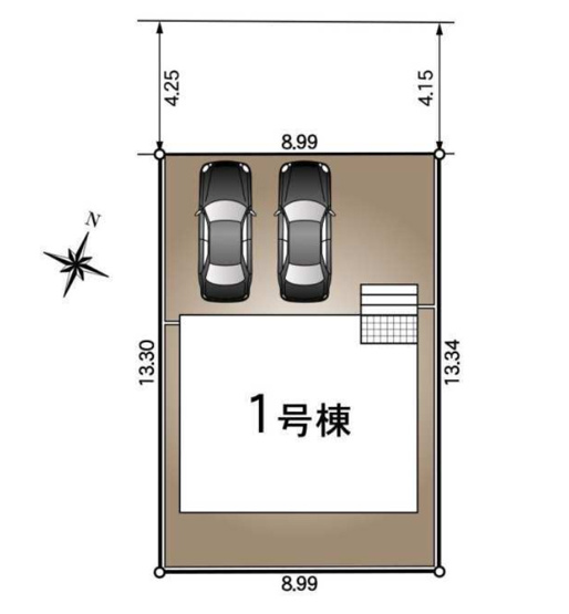 【区画図】 | 岡崎市上地町字赤菱18-4『仲介料無料』新築戸建て | 1号棟
