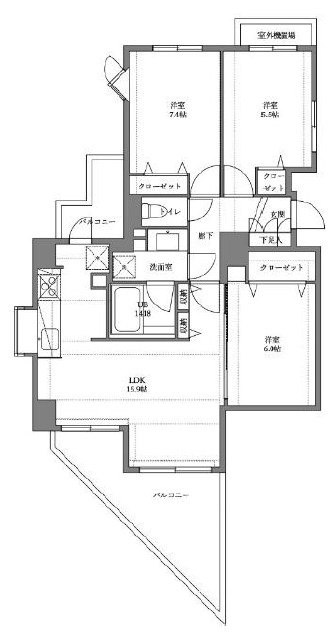 プロスペクト清澄庭園の間取り|間取りです。