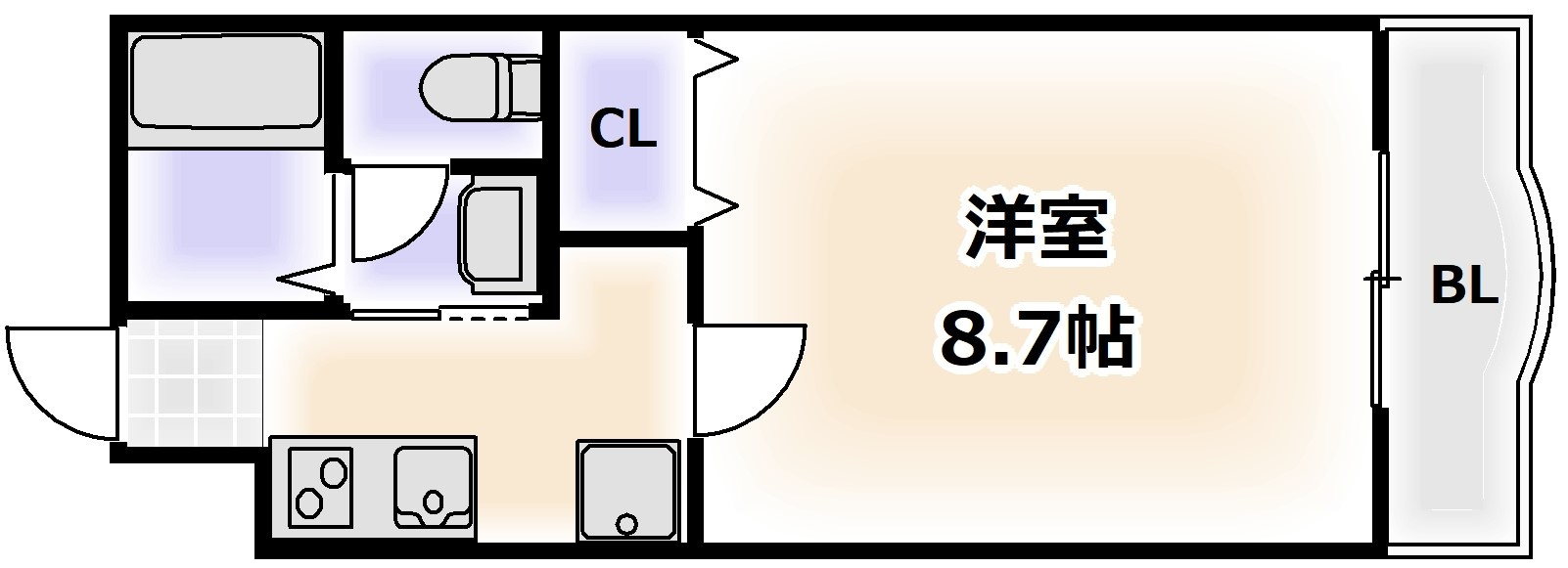 Aya-Court万代の間取り