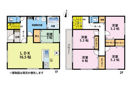 今宿東３丁目　新築戸建の間取り