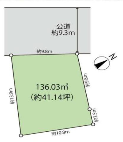 鶴ヶ島市脚折　売地の区画図