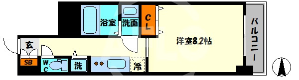 アヴェニール北浜の間取り|アヴェニール北浜　間取り