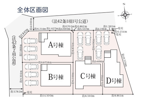 沖縄市美里2丁目514番（全4棟）の区画図|区画図♪