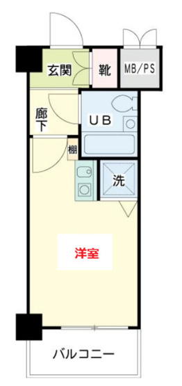 【間取り】 | NICアーバンスピリッツ川崎 | お部屋の間取りです。