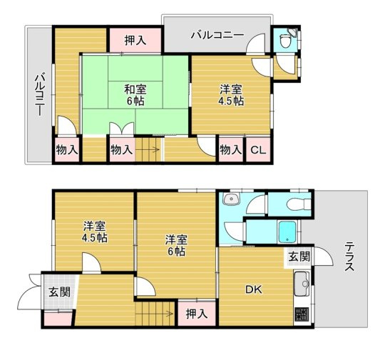 鈴蘭台東町２丁目戸建の間取り