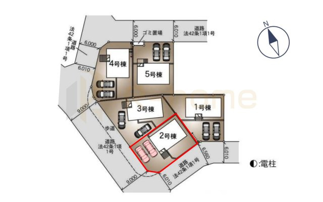 守谷市美園第2　新築戸建て　2号棟の区画図|大きなお買い物だからこそ、メリット・デメリットを伝えさせて頂きます。
R-homeにお任せください♪