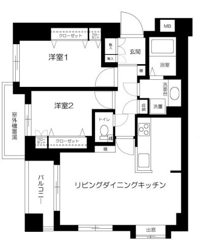 ハウス山の手八幡坂の間取り|間取りです。