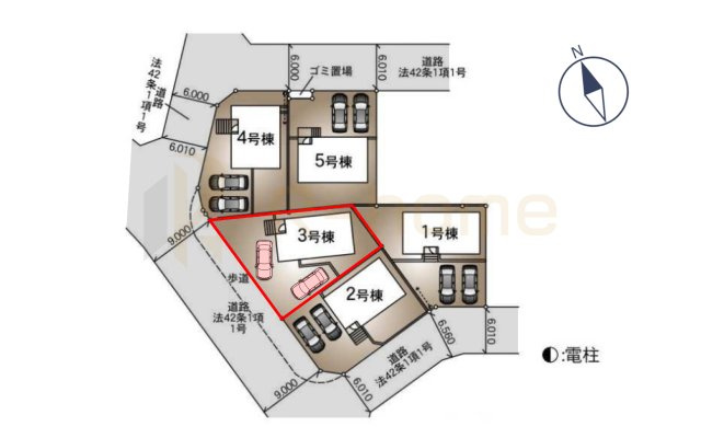 守谷市美園第2　新築戸建て　3号棟の区画図|大きなお買い物だからこそ、メリット・デメリットを伝えさせて頂きます。
R-homeにお任せください♪