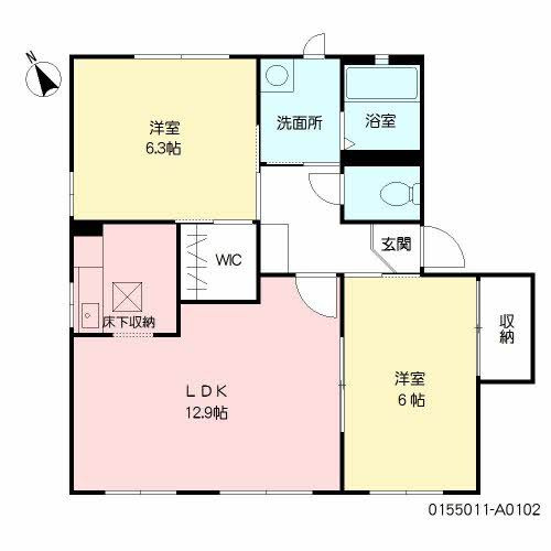 ハイツ四季の里　Ａ棟の間取り