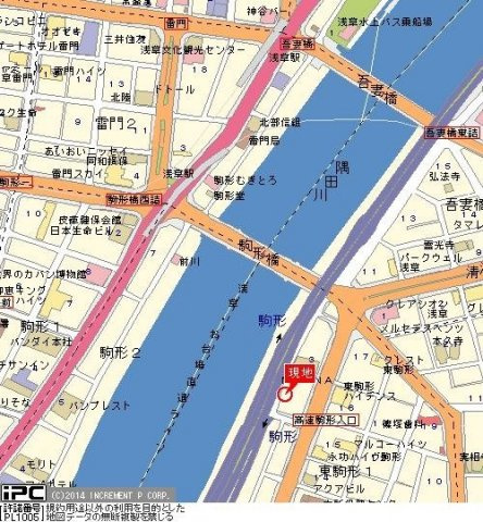 パークハイム駒形の地図