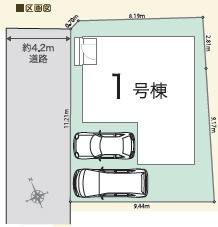 川越市今福1期　新築分譲住宅の区画図