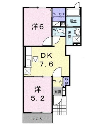 グランツ生駒Ⅱの間取り