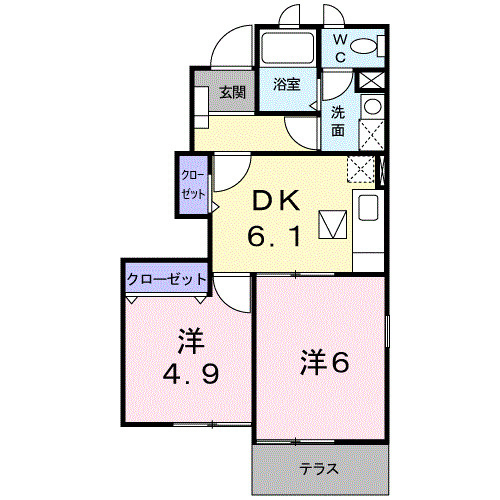 クレメントＤの間取り