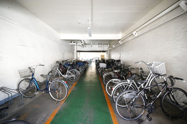 シャンティー塚本の駐輪場|現地駐輪場です。
