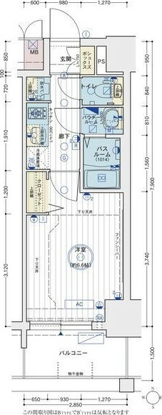 エステムコート名古屋グロースの間取り