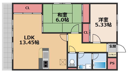 【間取り】 | リベルティキタガワ | 間取りです