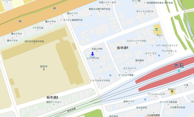 神戸市灘区船寺通1丁目　中古戸建の地図|部屋数豊富な5LDKでプライベートを確保できます♪