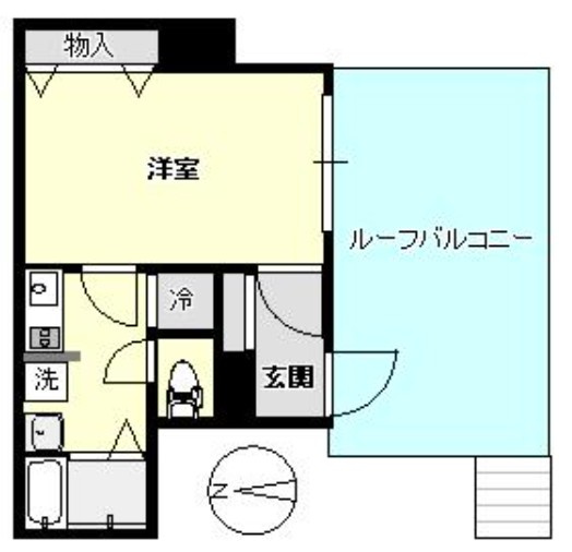 【間取り】 | ハウスTKA目白 | 南向きのお部屋なので、陽当たり・通風良好です！