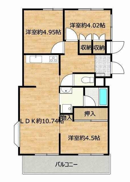 富士市蓼原の中古マンション|間取り図