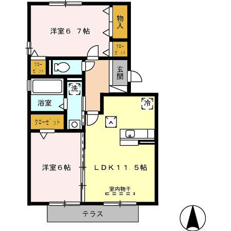 カーサルーチェの間取り|使い勝手の良い間取りです♪