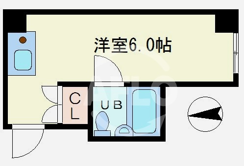 堀江グリーンハイツの間取り|堀江グリーンハイツ　出窓つき　屋上コインランドリー有