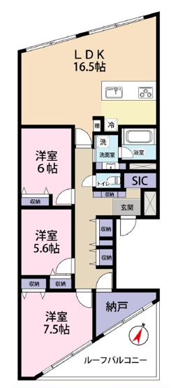 【間取り】 | 朝日南市川マンション