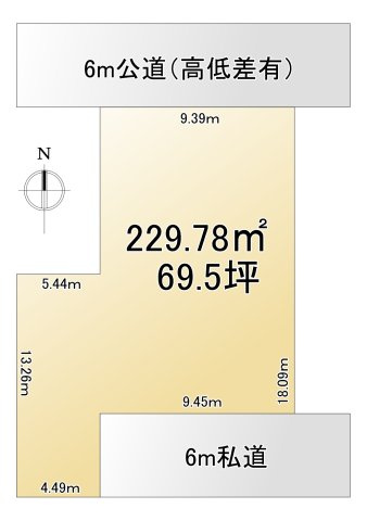 東区河渡新町　1250万円 の土地図