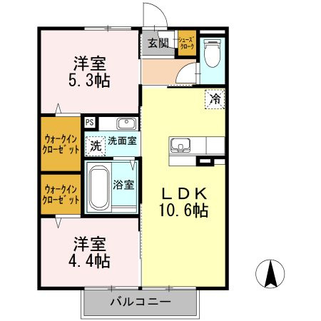 ソレイユ宿の間取り|使い勝手の良い間取りです♪