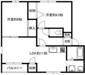 ラ・カンナＢの間取り